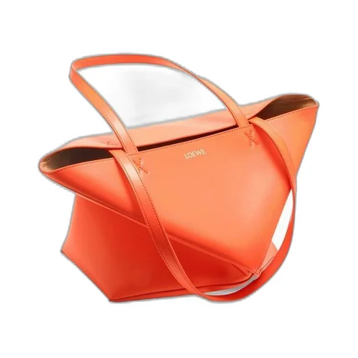Medium Puzzle Fold tote in shiny calfskin