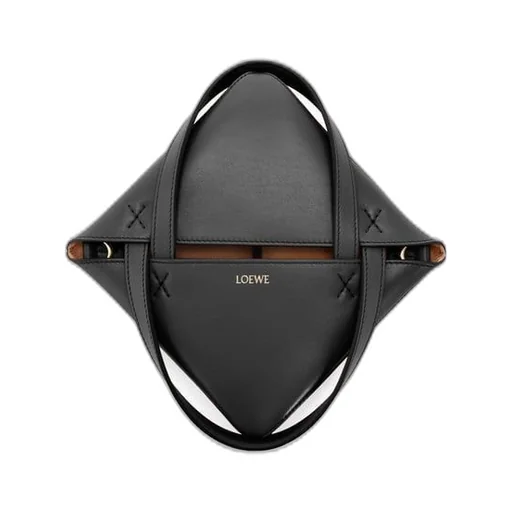 Mini Puzzle Fold tote in shiny calfskin