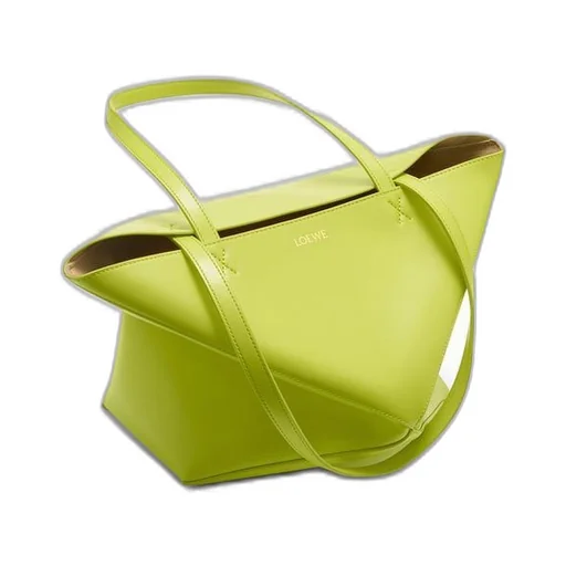 Medium Puzzle Fold tote in shiny calfskin