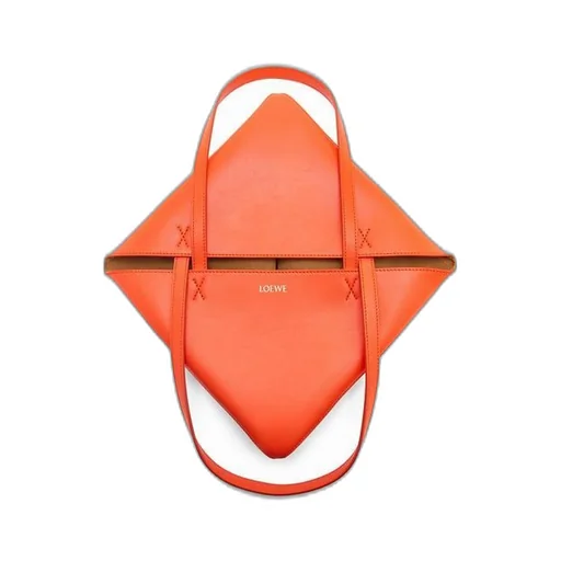 Medium Puzzle Fold tote in shiny calfskin