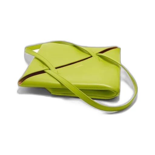 Medium Puzzle Fold tote in shiny calfskin
