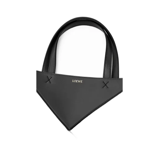 Mini Puzzle Fold tote in shiny calfskin