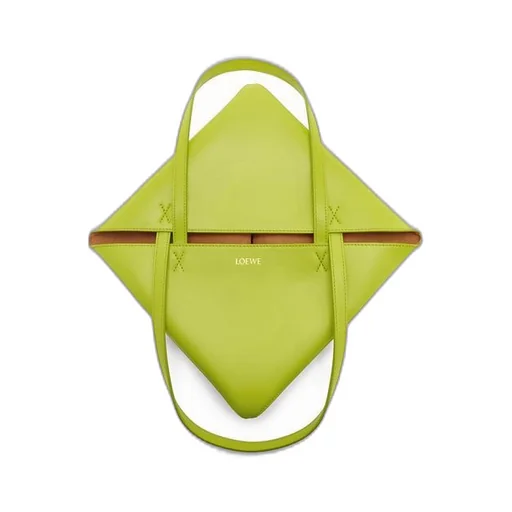 Medium Puzzle Fold tote in shiny calfskin