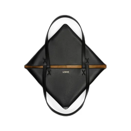Medium Puzzle Fold tote in shiny calfskin