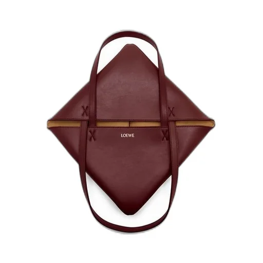 Medium Puzzle Fold tote in shiny calfskin