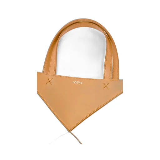 Mini Puzzle Fold tote in shiny calfskin