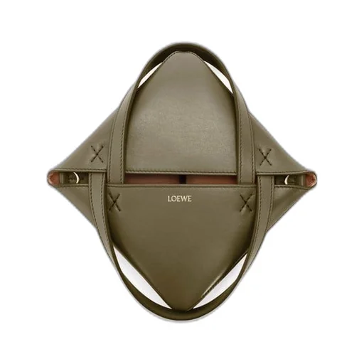 Mini Puzzle Fold tote in shiny calfskin