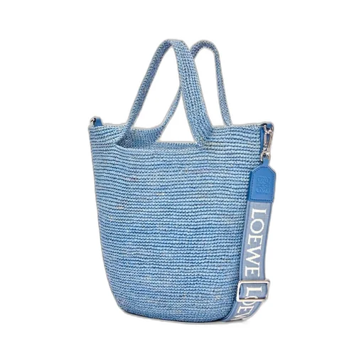 Mini Slit bag in raffia and calfskin