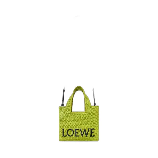 Small LOEWE Font Tote in raffia