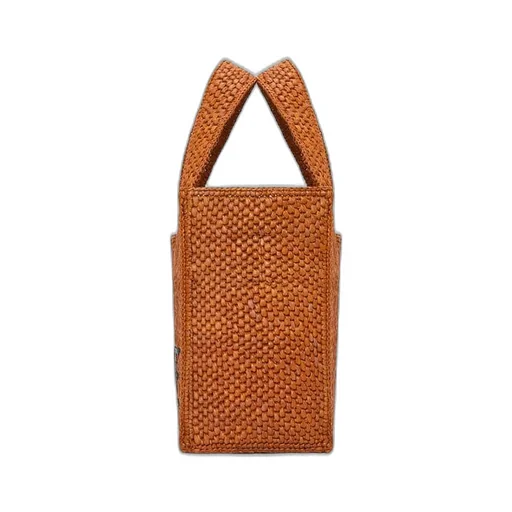 Small LOEWE Font Tote in raffia