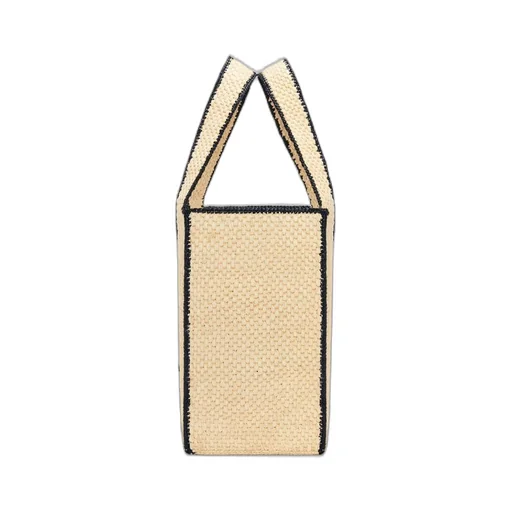 Large LOEWE Font tote in raffia