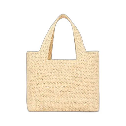 Small LOEWE Font tote in raffia