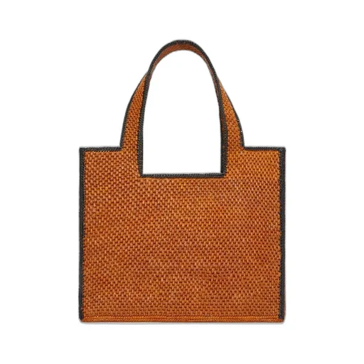 Large LOEWE Font Tote in raffia