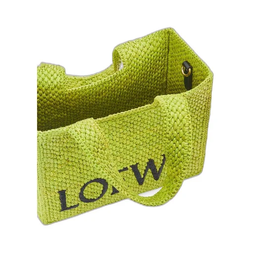 Small LOEWE Font Tote in raffia