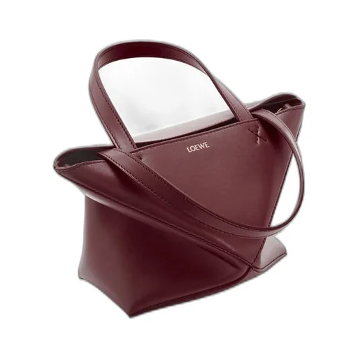 Mini Puzzle Fold tote in shiny calfskin