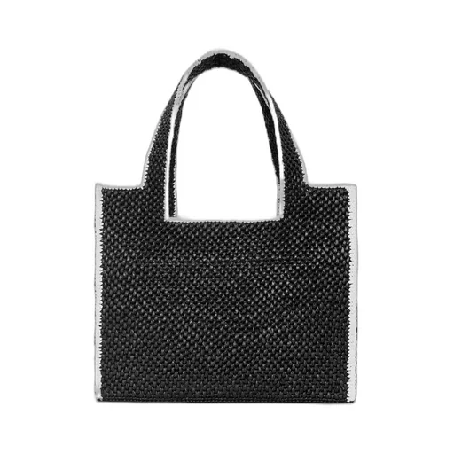 Large LOEWE Font Tote in raffia