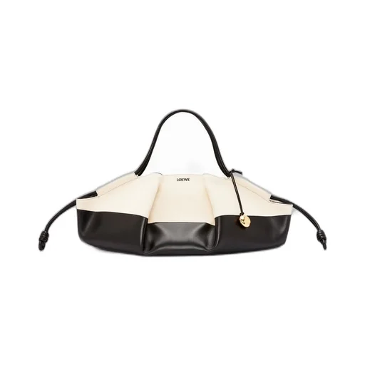 XL Paseo bag in shiny nappa calfskin and canvas