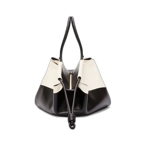 XL Paseo bag in shiny nappa calfskin and canvas