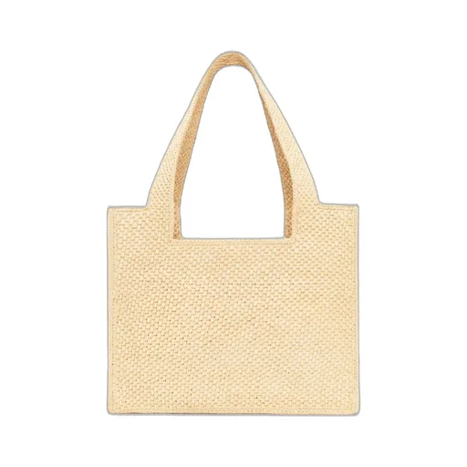 Medium LOEWE Font tote in raffia