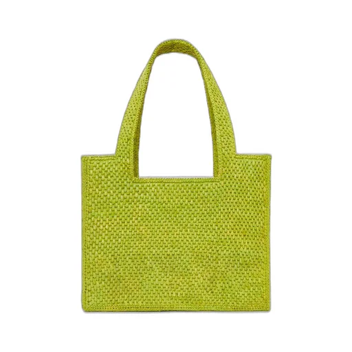 Medium LOEWE Font Tote in raffia