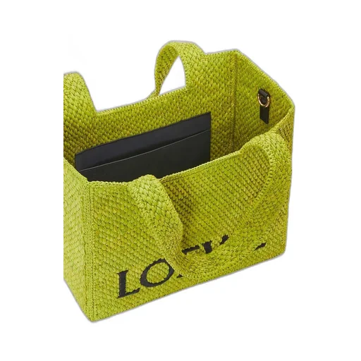 Medium LOEWE Font Tote in raffia