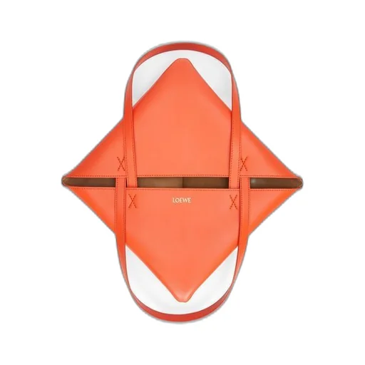 Puzzle Fold Tote in shiny calfskin