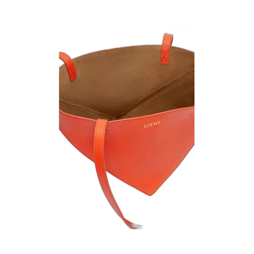Puzzle Fold Tote in shiny calfskin