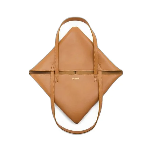 Puzzle Fold Tote in shiny calfskin