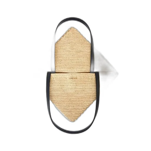 Puzzle Fold Tote in raffia