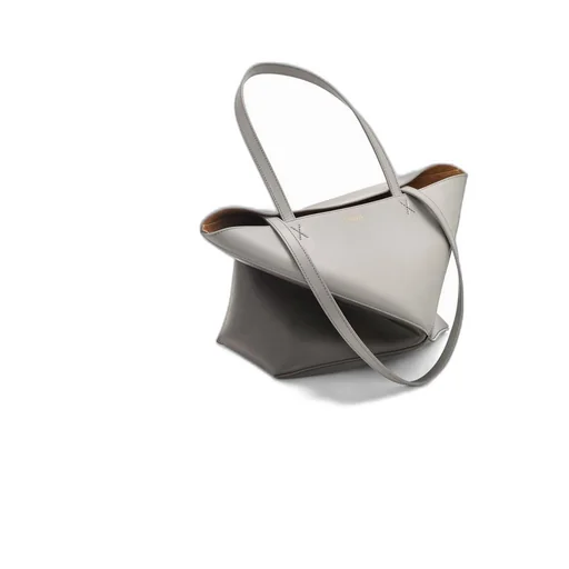 Puzzle Fold Tote in shiny calfskin