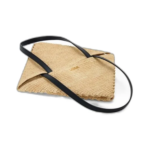 Puzzle Fold Tote in raffia