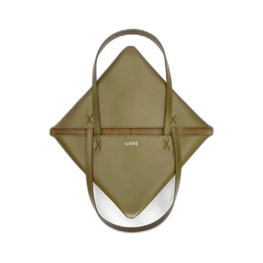 Puzzle Fold Tote in shiny calfskin