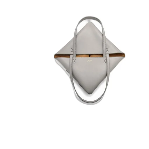 Puzzle Fold Tote in shiny calfskin