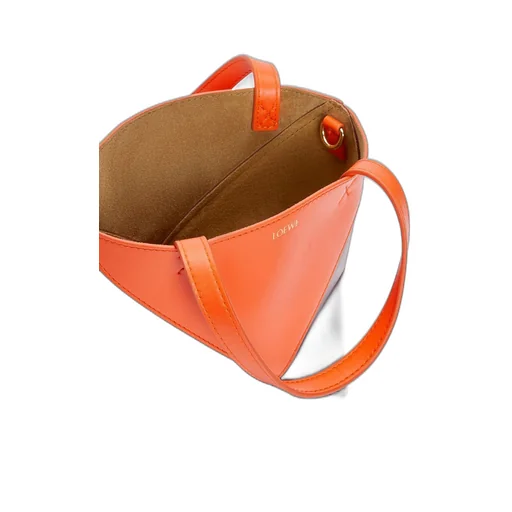 Mini Puzzle Fold Tote in shiny calfskin