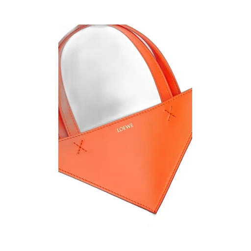Mini Puzzle Fold Tote in shiny calfskin