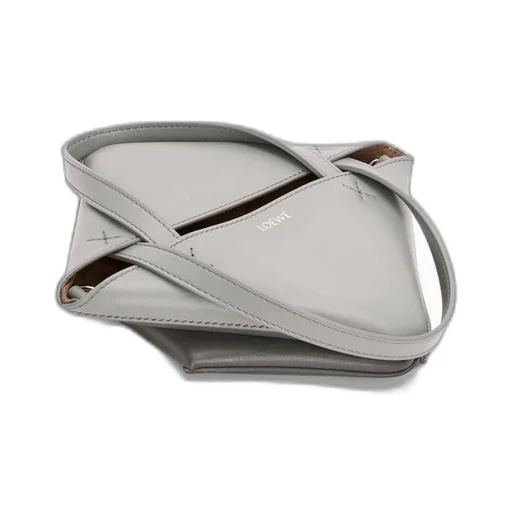 Mini Puzzle Fold Tote in shiny calfskin