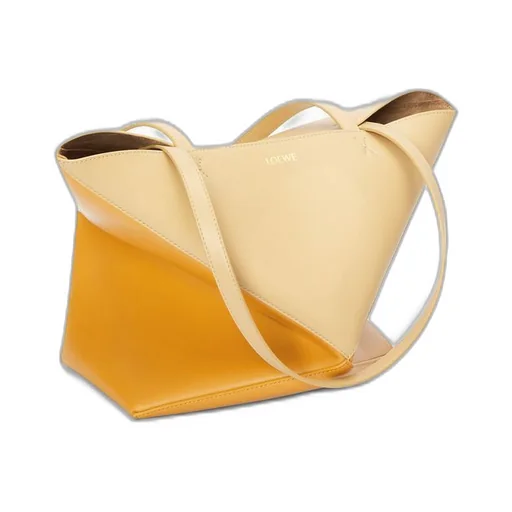 Puzzle Fold Tote in shiny calfskin