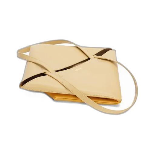Puzzle Fold Tote in shiny calfskin