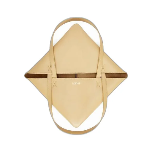 Puzzle Fold Tote in shiny calfskin