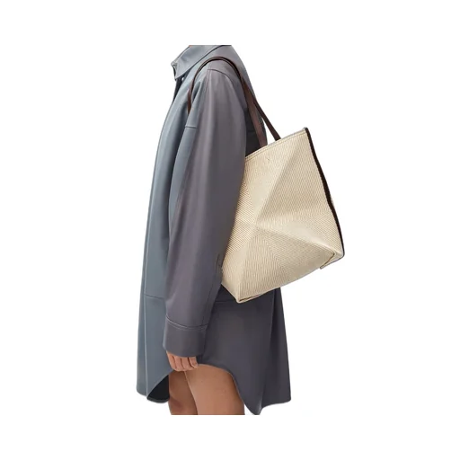 Puzzle Fold tote in cotton jacquard