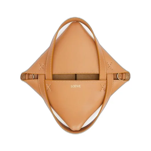 Mini Puzzle Fold Tote in shiny calfskin