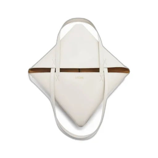 Puzzle Fold Tote in shiny calfskin