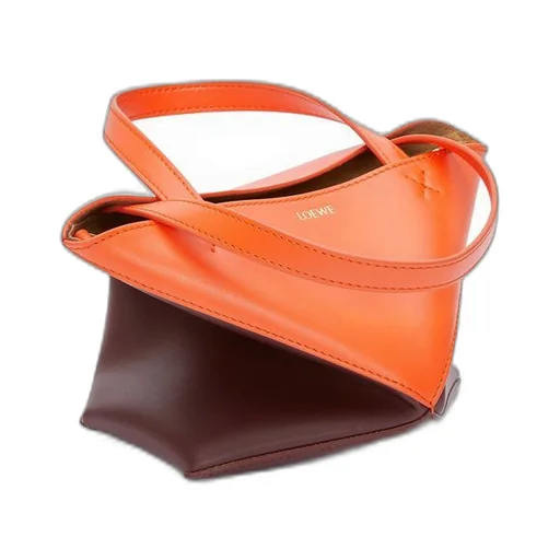 Mini Puzzle Fold Tote in shiny calfskin