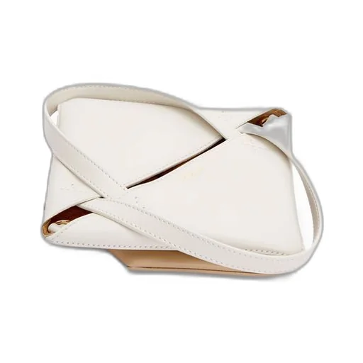 Mini Puzzle Fold Tote in shiny calfskin