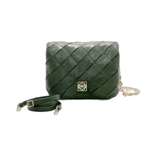 Puffer Goya in pleated shiny nappa lambskin