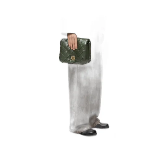 Puffer Goya in pleated shiny nappa lambskin