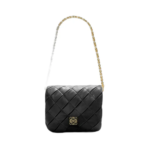 Puffer Goya in pleated shiny nappa lambskin