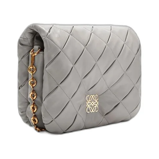 Puffer Goya in pleated shiny nappa lambskin