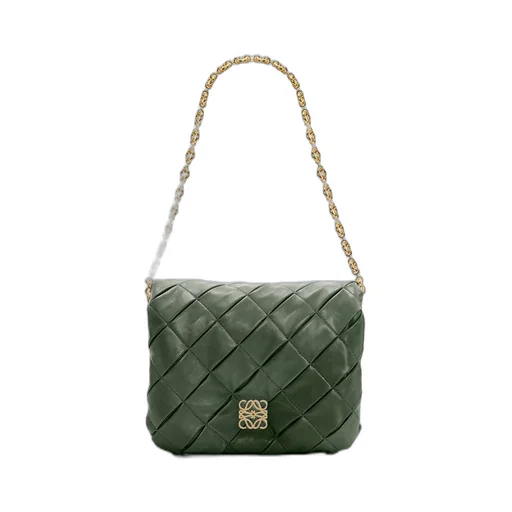 Puffer Goya in pleated shiny nappa lambskin