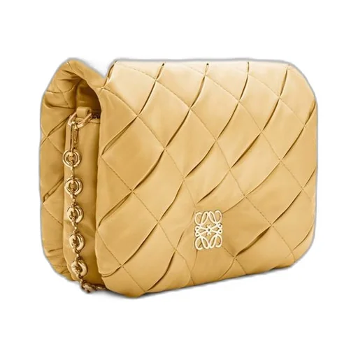 Puffer Goya in pleated shiny nappa lambskin